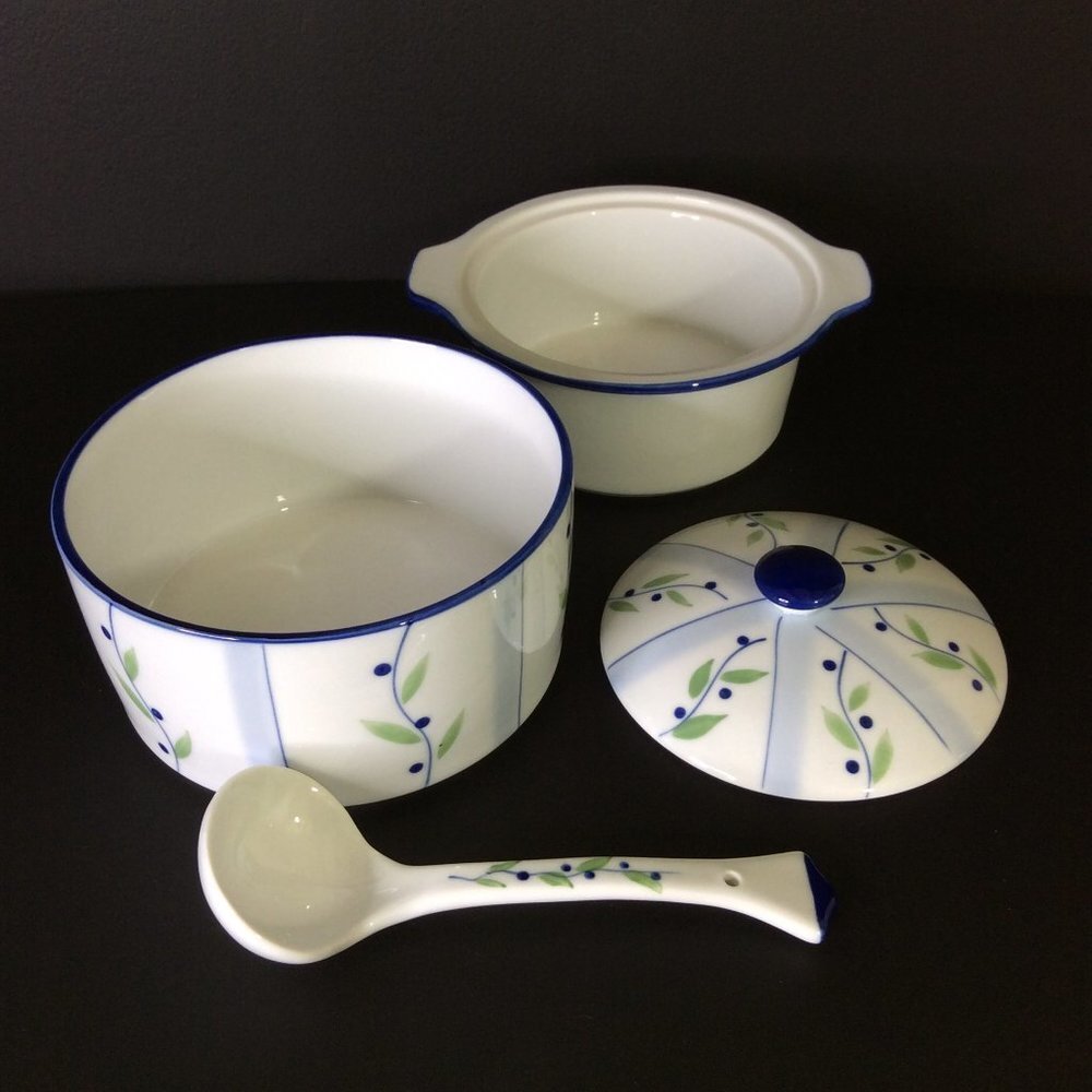 COOK Street 4 Piece Side Server Dish Blueberry